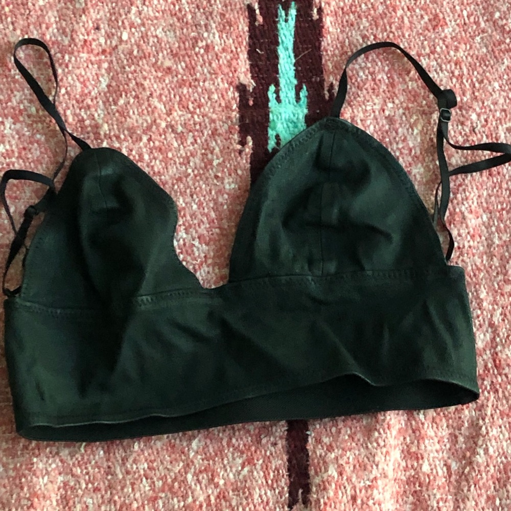 American Apparel Vegan Leather Bralette